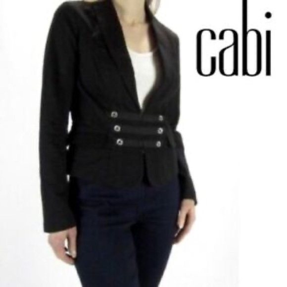 CAbi Jackets & Blazers - CAbi Style #329 The Band Military Jacket Blazer Black w/ Silver Buttons - Size 8